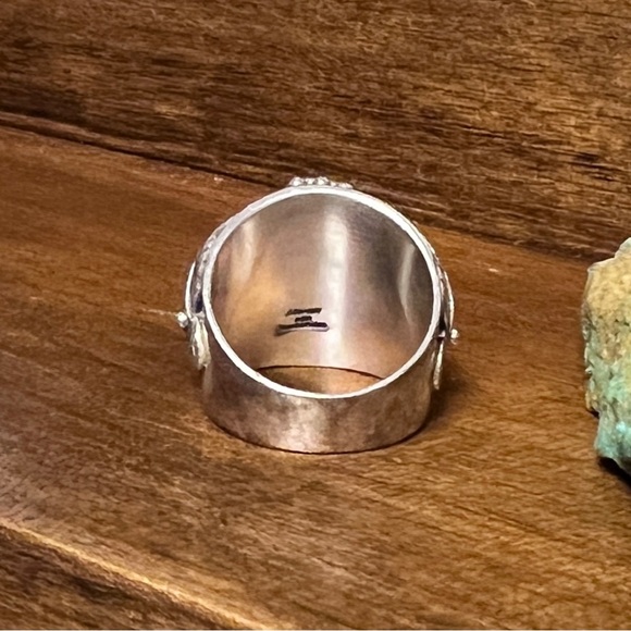 MERAN Vintage Southwestern Pink Mauve Pearl Ring Sterling Silver 925 - Picture 7 of 11